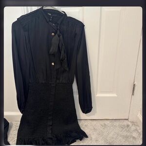 Maje Black Long Sleeve Dress